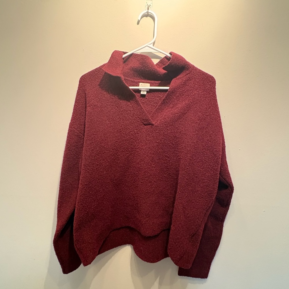 a new day Maroon Cowl Neck Sweater
